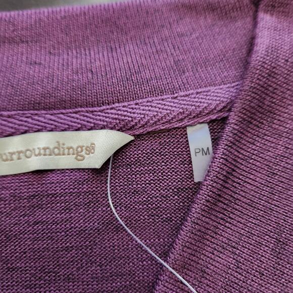 NWT Soft Surroundings Asymmetrical Sweater Size Petite Medium - Picture 3 of 5